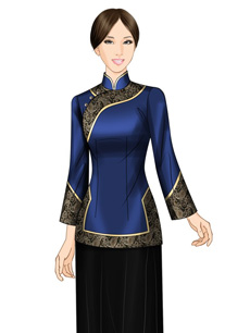 满族元素工作服方案设计